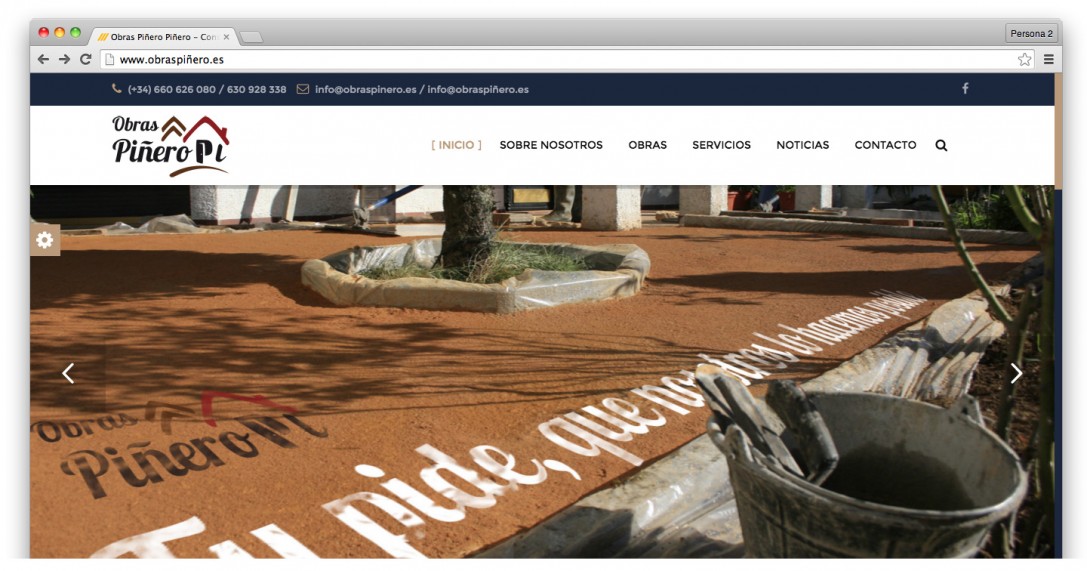 Página web de Obras Piñero